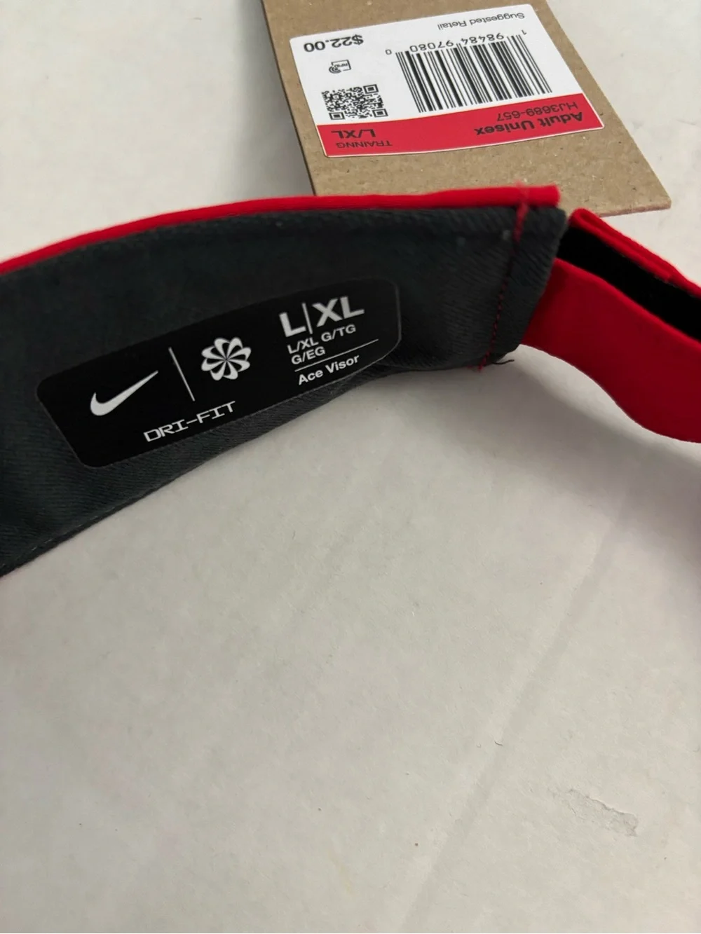 New! Nike Dri-fit Ace Visor hat red size L/XL